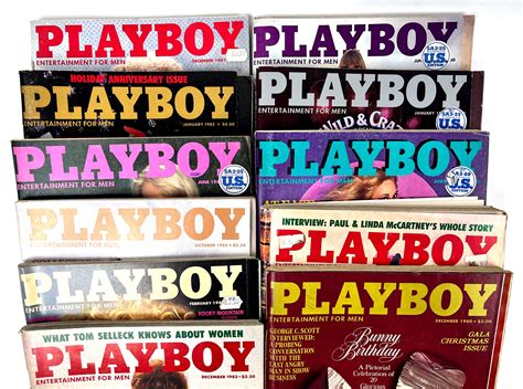 Lot - Playboy Magazine, 1980's, Eleven Issues including December 1980