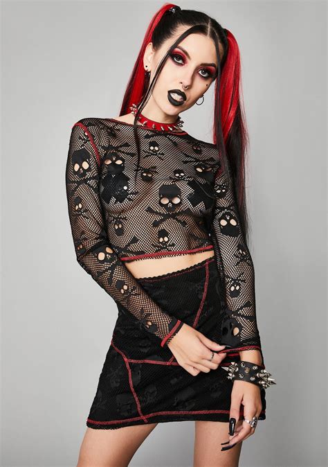Sweet Revenge Fishnet Top | Black fishnet top, Fishnet top, Hot goth girls