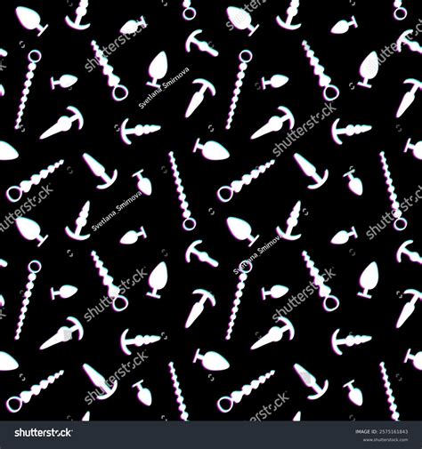 Sex Toys Silhouettes Different Types Vibrators Stock Vector (Royalty