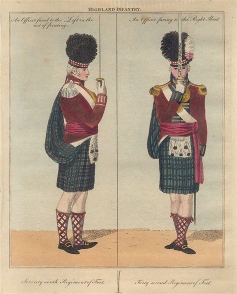 regiment  foot infantry highland officer