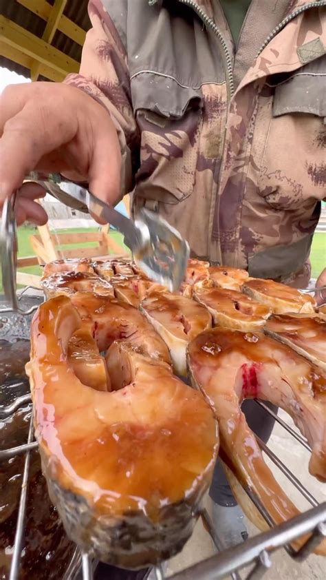 Vyacheslav Romanov | Grilled chir with marinade😋 / Чир на мангале с ...
