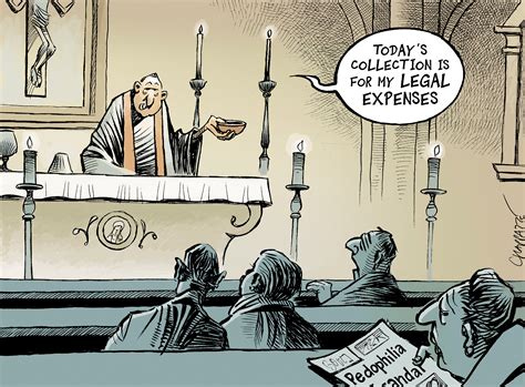 Editorial Cartoon World Catholic Church pedophilia sex abuse scandal