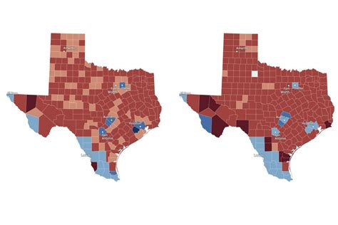 See which Texas counties got redder, bluer in the 2022 midterm election