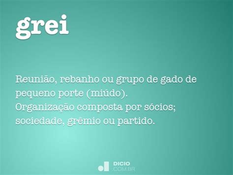 O Que Significa Grei