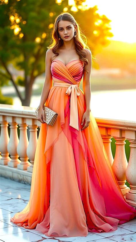 dress inspired   watercolor sunset sunrise dress sunset color