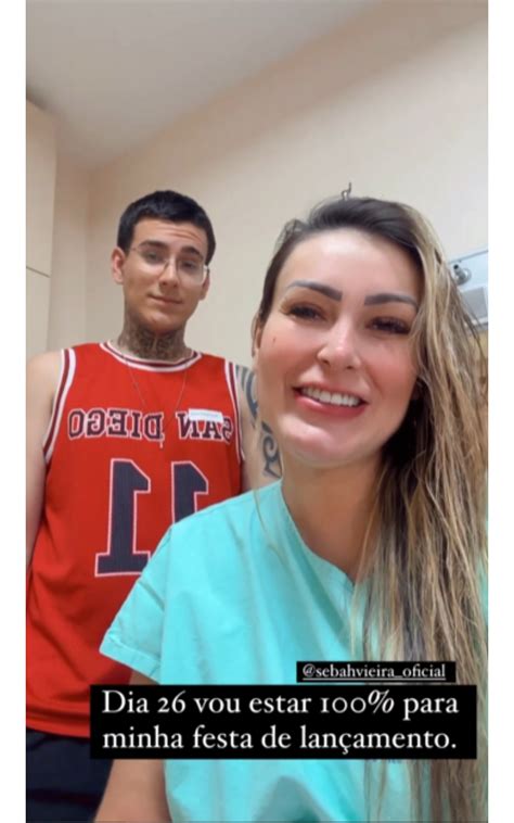 Foto: Andressa Urach confirmou internação através do perfil do filho