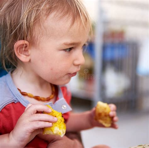 child  boy eats stock image image  eating child