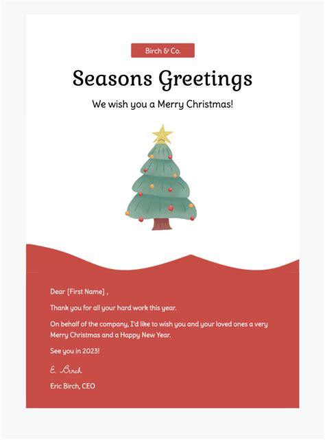 Seasons Greetings HTML Email Template – Mail Designer – Create and send HTML email newsletters