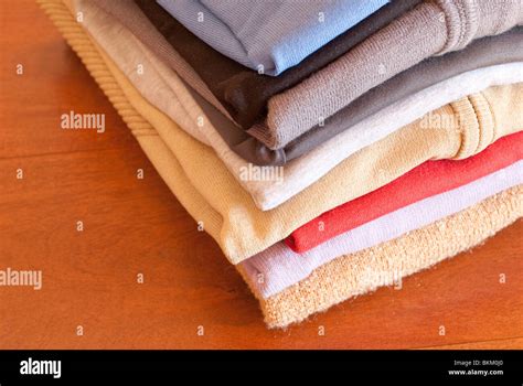 stacked garments  res stock photography  images alamy