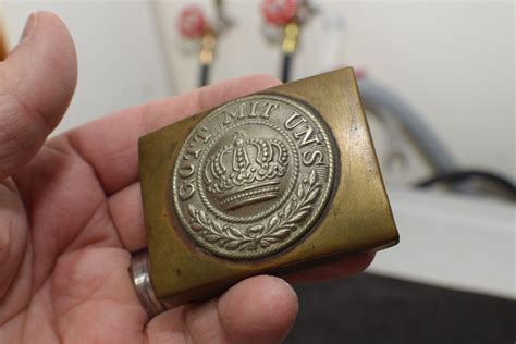 WW1 GERMANY MILITARY BELT BUCKLE ' GOD BE WITH US