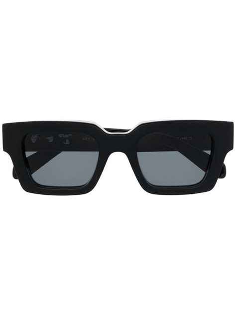 Off-white Virgil Square-frame Sunglasses In Black | ModeSens