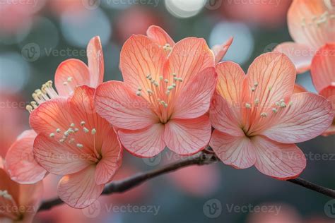 Delicate Coral Blossoms Branching Out Beautifully 55053863 Stock Photo