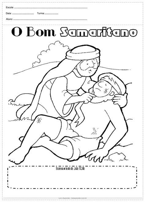 Atividades Sobre O Bom Samaritano - Atividade de ensino religioso o bom samaritano - Ler e Aprender