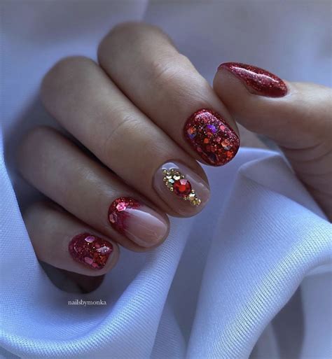 Sparkle and Shine with 50 Ravishing Red Glitter Nail Designs: Elevate Your Glam Game!