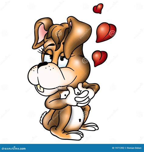 Amorous rabbit stock illustration. Illustration of jovial - 1971392