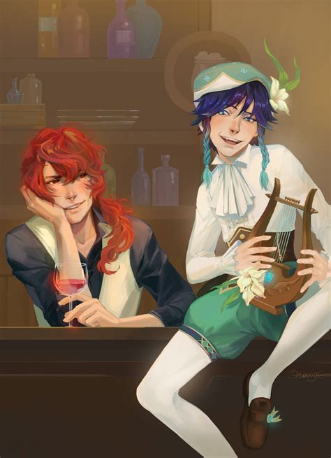 ArtStation - [Genshin Impact: Diluc & Venti]