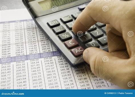calculating stock image image  home office white