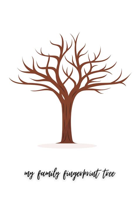 family birthday baby shower fingerprint tree digital print etsy