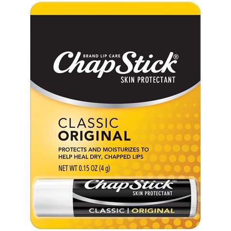 ChapStick Classic (Regular Flavor, 0.15 Ounce) Skin Protectant Lip Balm ...