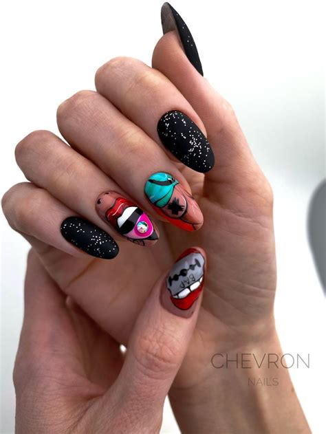 Поп арт | Pop art nails, Stylish nails designs, Boho nails
