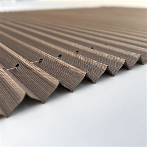 Naza Home Brown Pleated Blinds Drapes High Shading Accordion Style