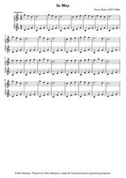 In May for solo piano by Franz Behr : Franz Behr : Free Download