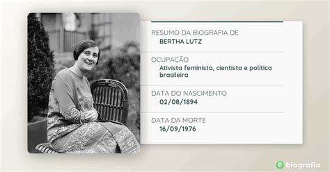 Bertha Lutz Biografia Resumida - Biografia de Bertha Lutz - eBiografia