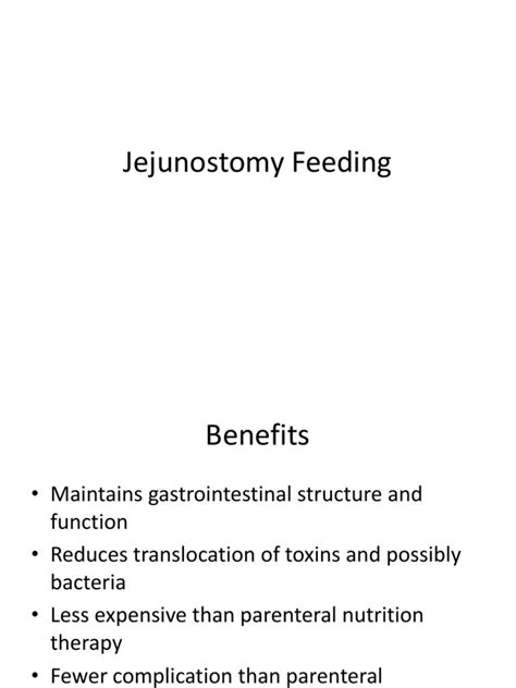 Jejunostomy Feeding | Gastrointestinal Tract | Digestive System