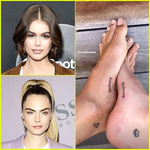 Kaia Gerber Shows Off Matching Foot Tattoos With Cara Delevingne | Cara