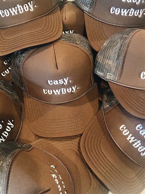 Easy, Cowboy Trucker Hat - Etsy