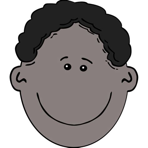 outline boy face vector  svg