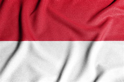 bendera nasional monako simbol utama negara merdeka bendera monako foto