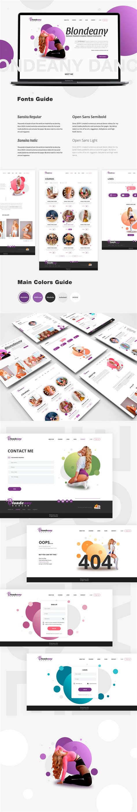 BlondeAny dancer Website :: Behance