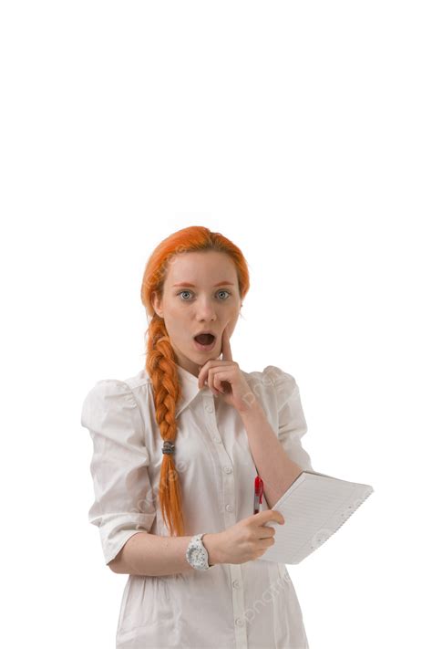 Young Woman Reacting In Surprise Emotional Expression Office Photo