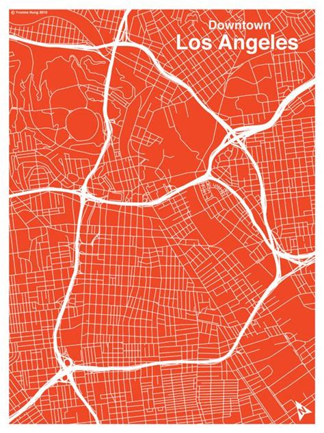 Map of Los Angeles Grid Poster, Map Poster, Cartography Map, Los ...
