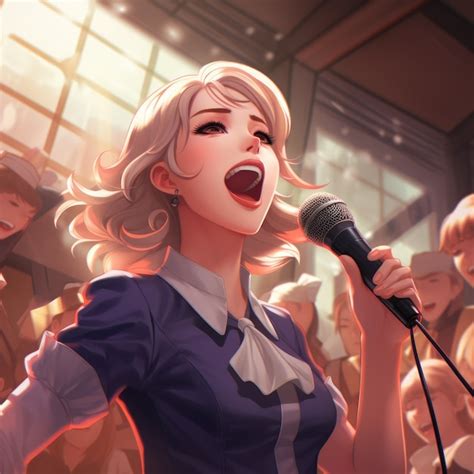 photo anime character performing