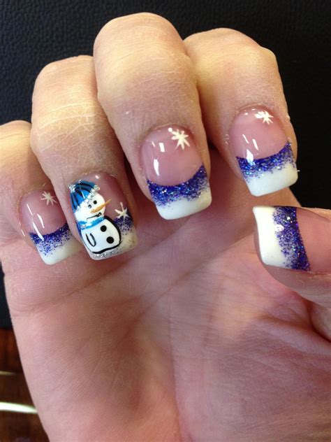 nail art snowman 8
