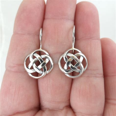 Celtic Knot Silver Dangle Earrings Celtic Earrings Silver - Etsy