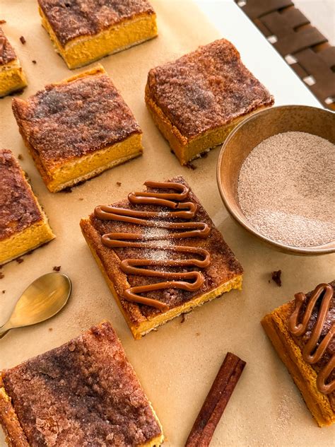 pumpkin churro cheesecake bars
