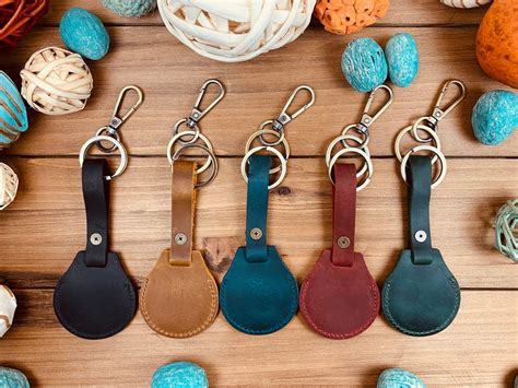 AirTag Keychain Leather AirTag Case AirTag Keyring | Etsy