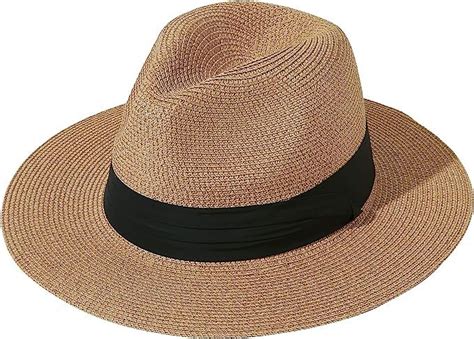 foldable straw hat  wide brim