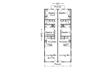 Narrow Lot Duplex Floor Plans With Garage | Review Home Co