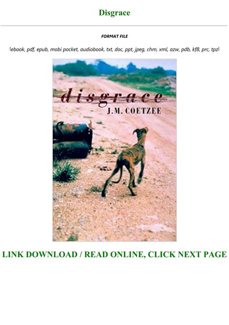 [**Free Download**] Disgrace Full PDF Online