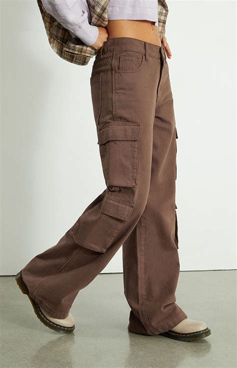 pacsun brown baggy cargo pants pacsun