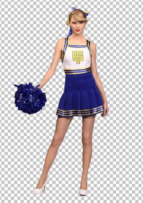 Taylor Swift in cheerleader outfit with a pom-pom in her hand PNG Image ...