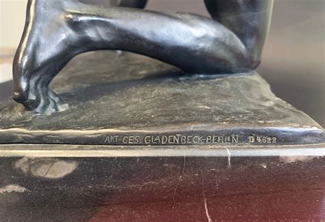 "Archer, " Rare, Sensuous Art Deco Bronze Sculpture with Male Nude by