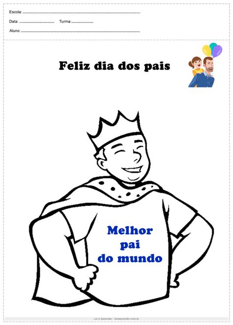 Atividades para colorir no Dia dos Pais - Para imprimir - Ler e Aprender
