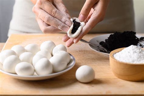 Hand Making Tangyuan, Chinese Dessert Stock Photo - Image of chinese ...