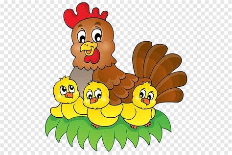 ไก่ไก่แม่ไก่การ์ตูน, สัตว์, ศิลปะ png | PNGEgg