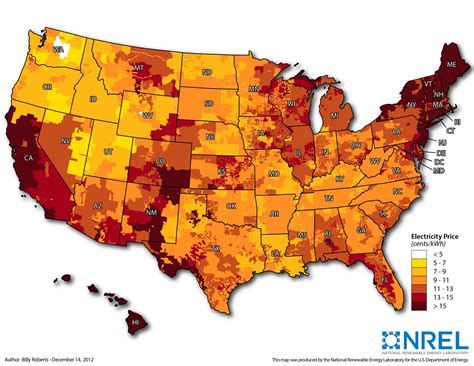 U.S. electric rates per utility districts (2012) [3,300 × 2,550] : r